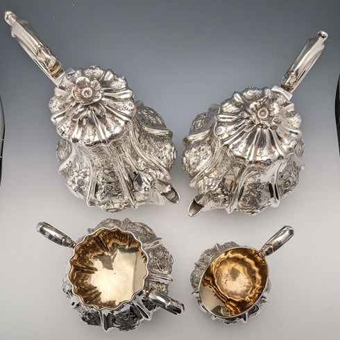 1873 British Antique Silver Plated Tea/Coffee Set Elkington